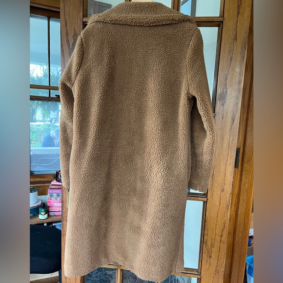 Louna Faux Sherpa Teddy Coat, Size M - Picture 4 of 5